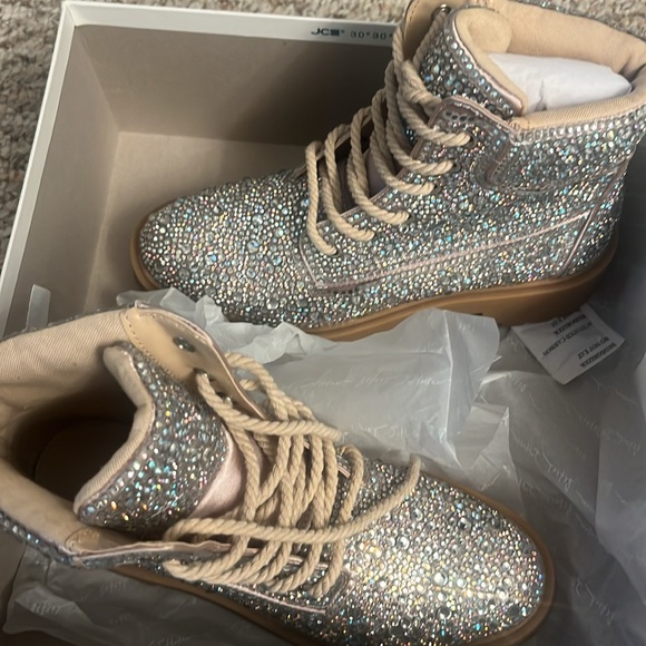 NEW BETSEY JOHNSON RHINESTONE BOOTS - Picture 2 of 5